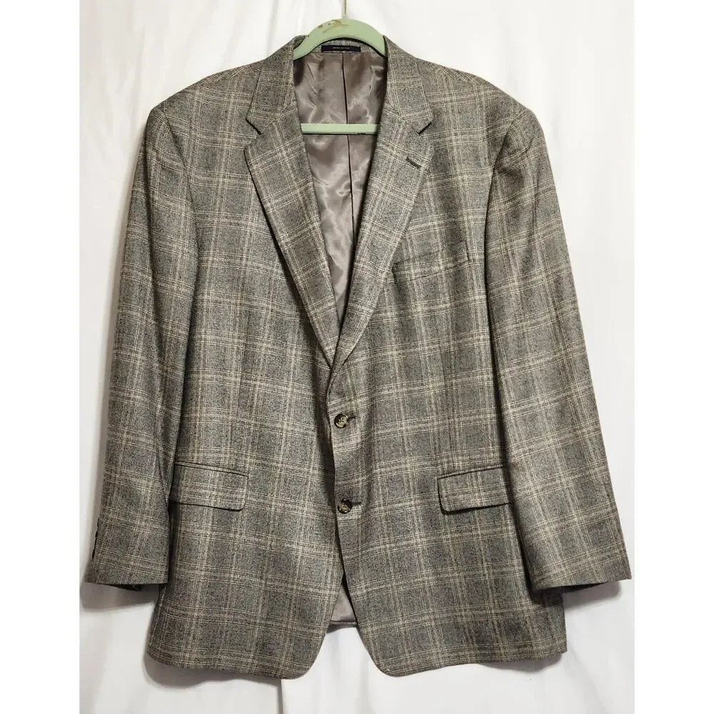 Hart Schaffner Marx Coat Loro Piana 100% Worsted Cashmere 50R See‎ Pics READ!